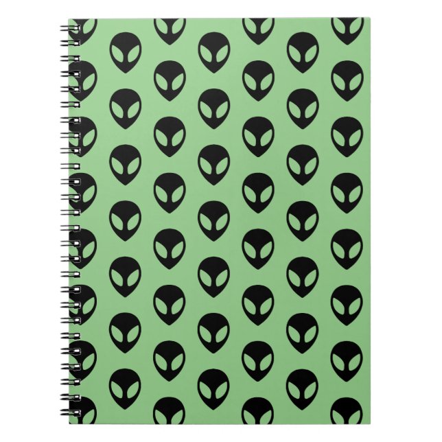 Cuaderno Espacio Alien Green Extraterrestres Extraterrestre (Frente)