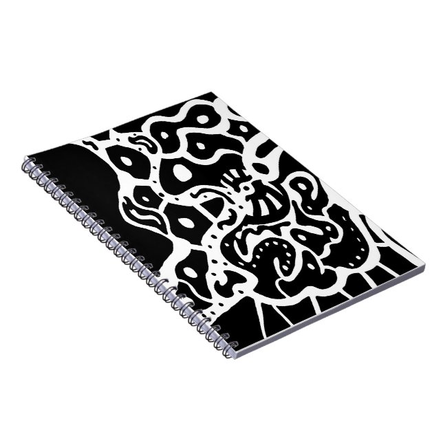 Cuaderno "Espacio" Arte abstracto de B&W (Lado Derecho)