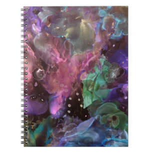 Cuaderno Espacio de arte abstracto colorido Nebulosa