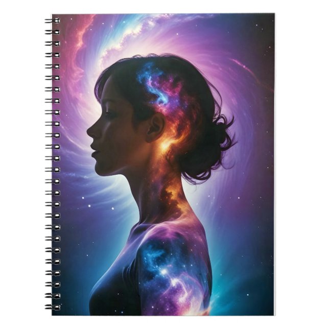 Cuaderno Espacio de doble exposición cósmico Arte Universo  (Frente)