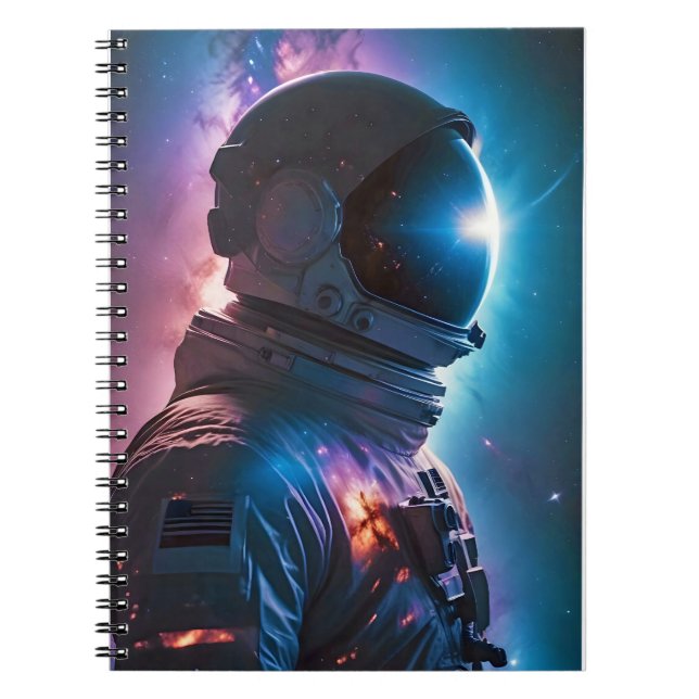 Cuaderno Espacio de doble exposición cósmico Arte Universo  (Frente)