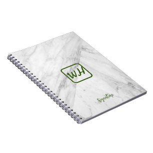 Cuaderno Espacio de Trabajo Minimalista y Organizado Mármol