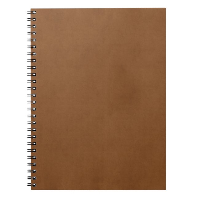 Cuaderno Espacio en blanco del papel de pergamino de Brown (Frente)