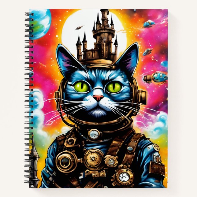 Cuaderno Espacio Steampunk Cat II (Anverso)