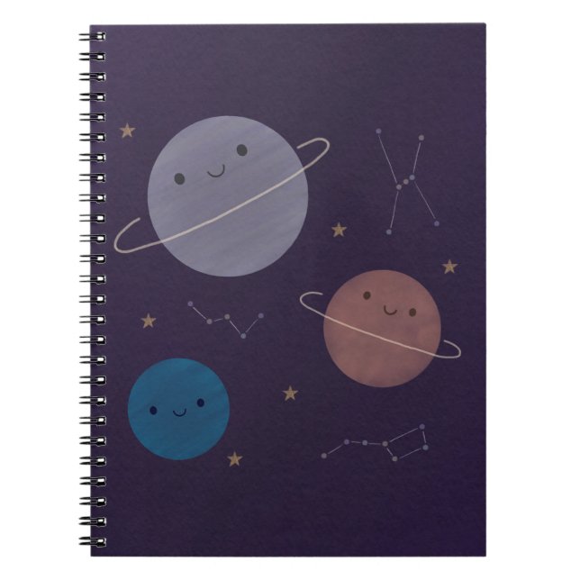 Cuaderno Espacio ultraterrestre de Kawaii (Frente)