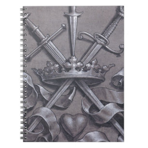 Cuaderno Espadas corona y corazón