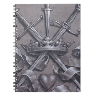 Cuaderno Espadas corona y corazón