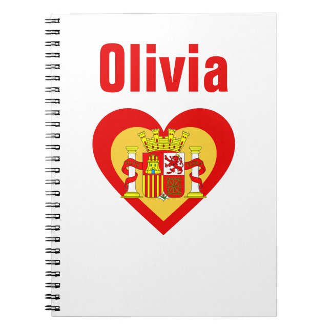 Cuaderno España/Personnalised bandera-inspirado español (Frente)