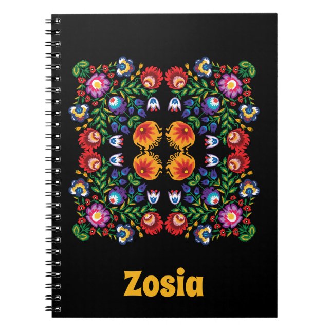 Cuaderno 🤩 espantoso folk Wycinanki (Frente)