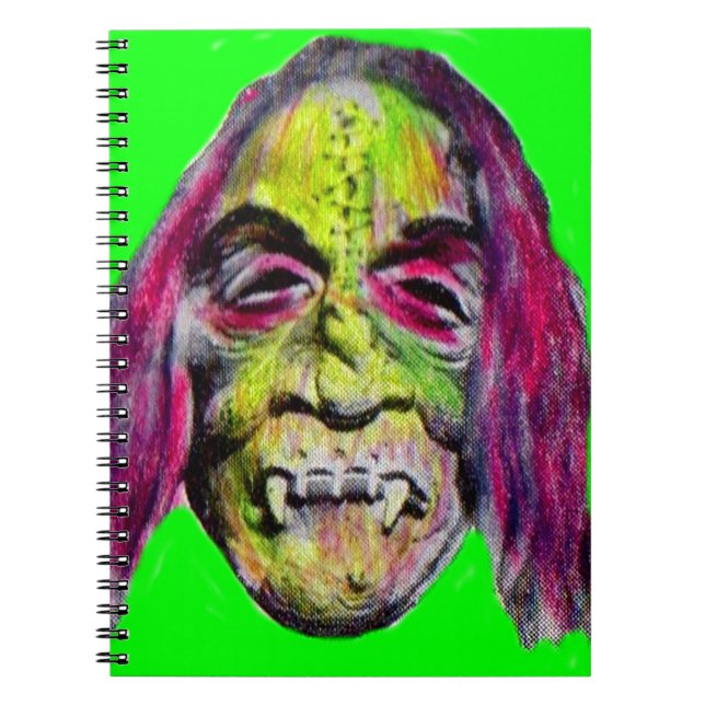 Cuaderno espantoso retrato de monstruo de horror (Frente)