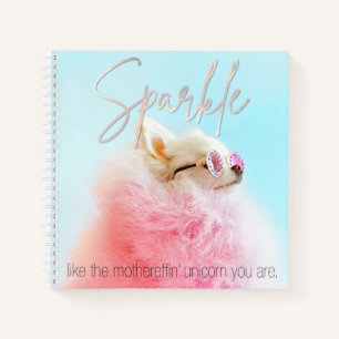 Cuaderno Esparcen El Pequeño Chi   Monograma Glam Perro Lov