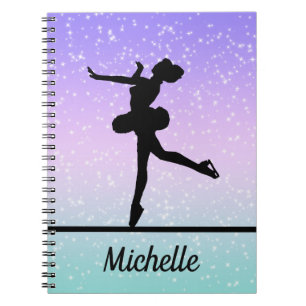 Cuaderno Esparkel de patinaje artístico y Chica personaliz