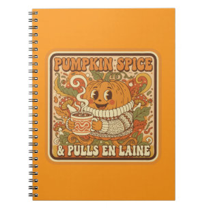 Cuaderno Especia de Calabaza y Clima de Suéter Retro Otoño