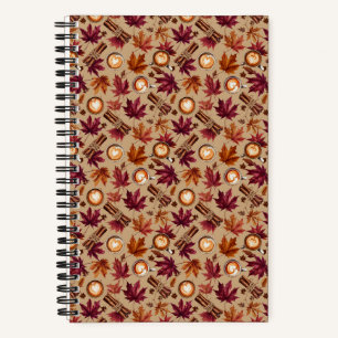 Cuaderno Especia de Calabaza y Follaje de Otoño