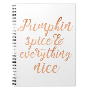 Cuaderno Especia y todo de la calabaza agradables
