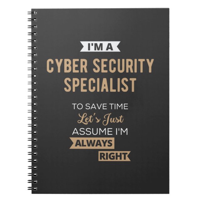 Cuaderno Especialista en seguridad cibernética (Frente)