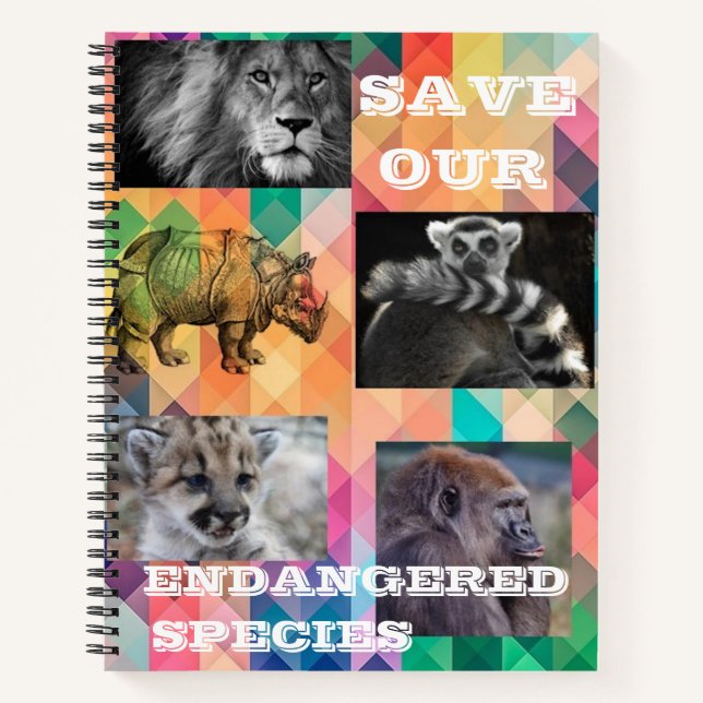 Cuaderno Especies en peligro de extinción (Anverso)