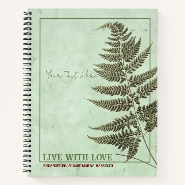 Cuaderno Especies vegetales en peligro de extinción: Acroru (Anverso)