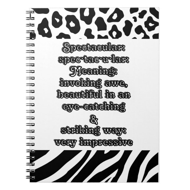 Cuaderno Espectacular: especificación de definición・tac・u・l (Frente)