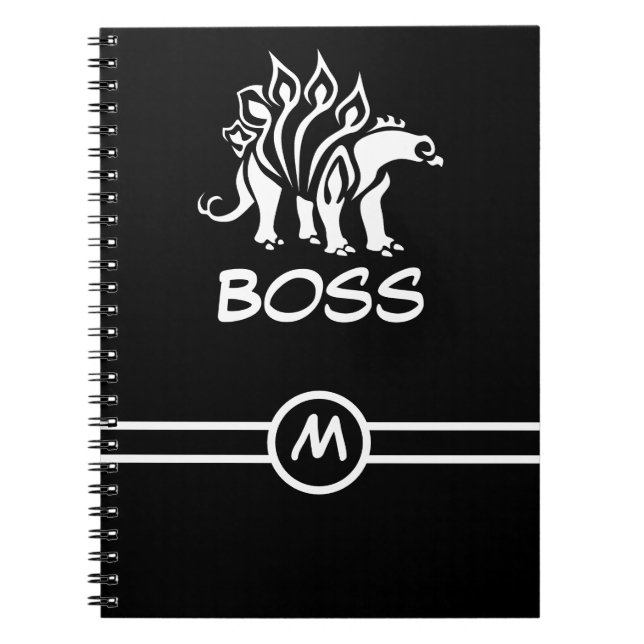 Cuaderno Espectacular estegosaurio blanco (Frente)