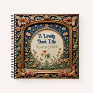 Cuaderno Espectacular flor silvestre estilo William Morris