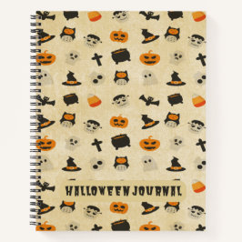 Cuaderno Espectacular patrón de tema de Halloween
