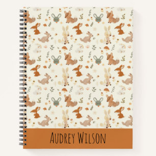 Cuaderno Espectacular patrón de vegetación de animales de b