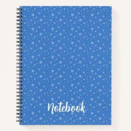 Cuaderno Espectacular Snowflakes Blue Pattern