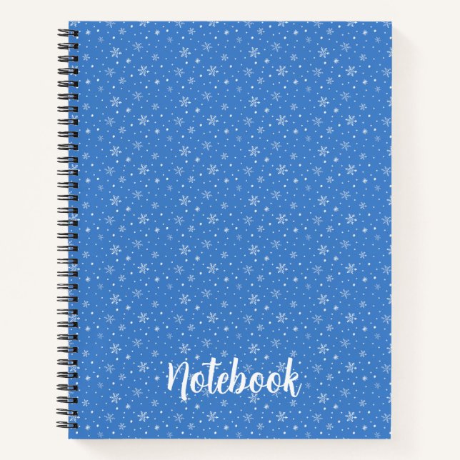 Cuaderno Espectacular Snowflakes Blue Pattern (Anverso)
