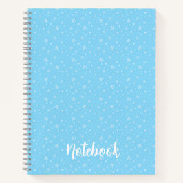 Cuaderno Espectacular Snowflakes Light Patrón Azul dibujado