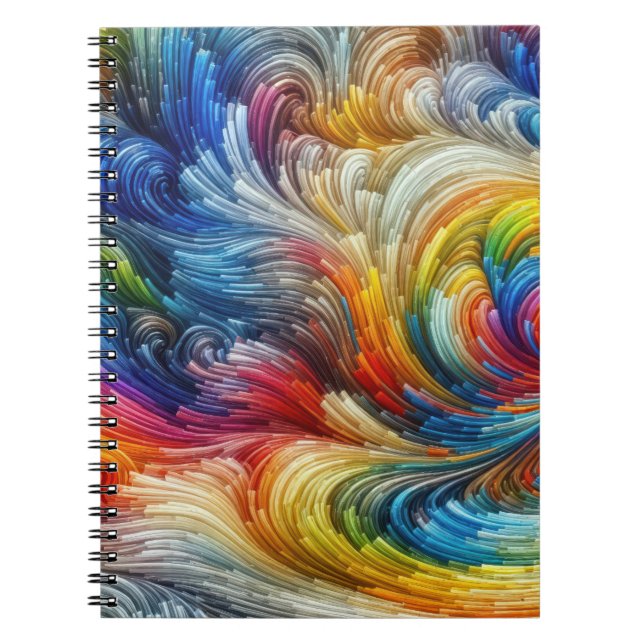 Cuaderno Espectro Swirl Resumen Contemporáneo (Frente)