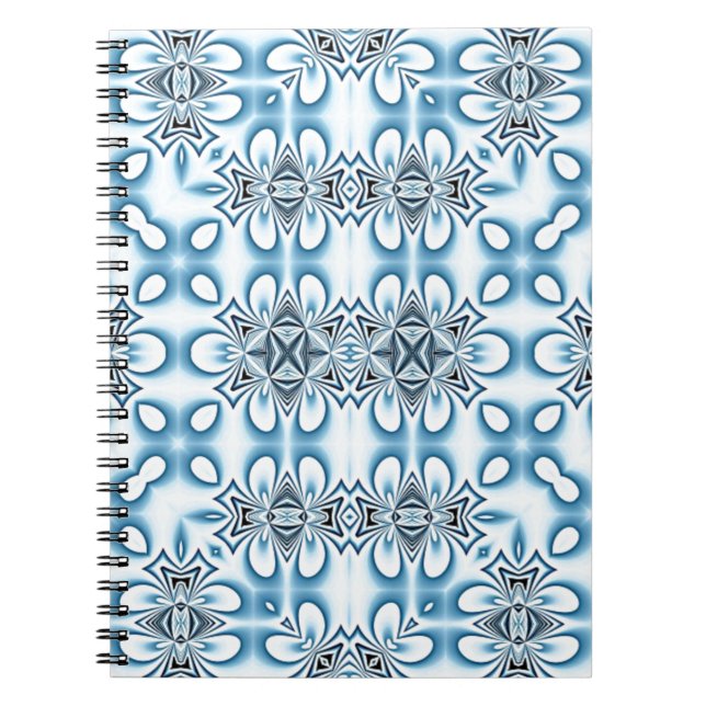 Cuaderno Espejos abstractos azules (Frente)