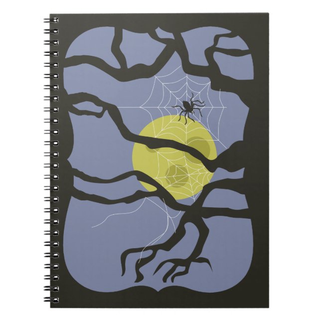 Cuaderno Espeluznante araña de Halloween (Frente)