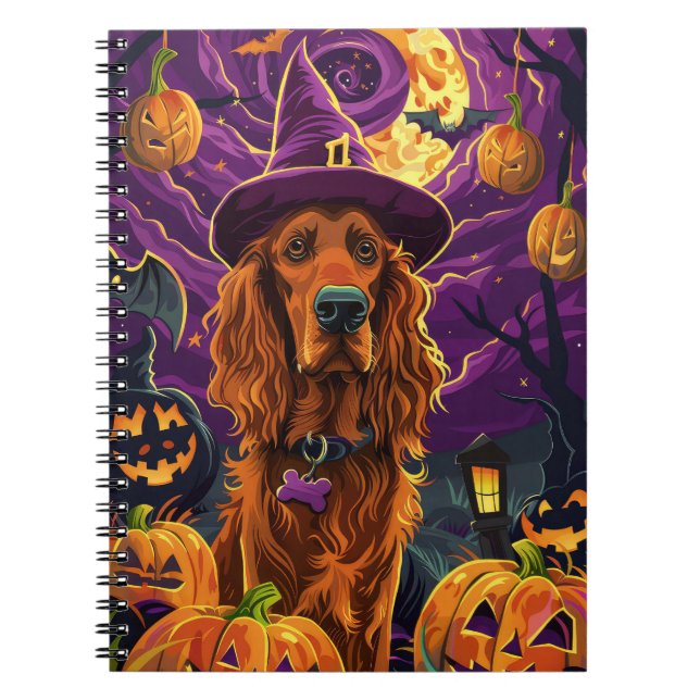 Cuaderno Espeluznante calabaza de brujas irlandesa de Hallo (Frente)