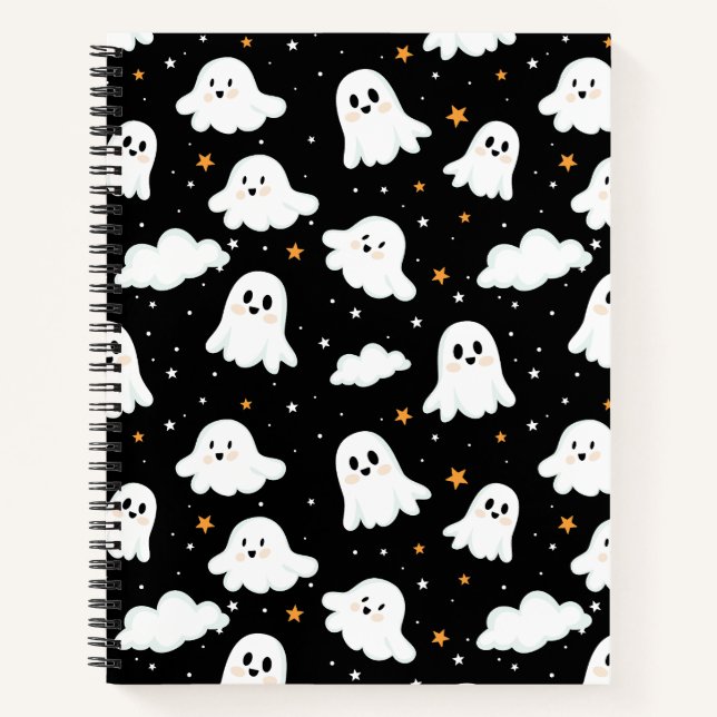 Cuaderno Espeluznante estela de estela nublada de Halloween (Anverso)