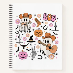 Cuaderno Espeluznante fantasma adormecido boo occidental de