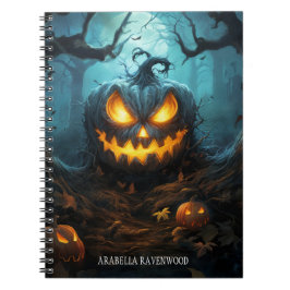 Cuaderno Espeluznante, gótica calabaza temerosa horror de H