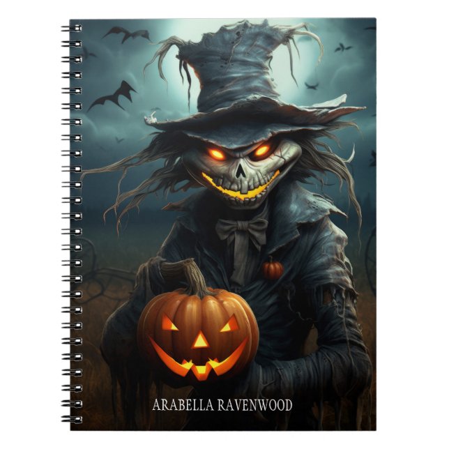 Cuaderno Espeluznante, gótico espantapájaros Horror de Hall (Frente)