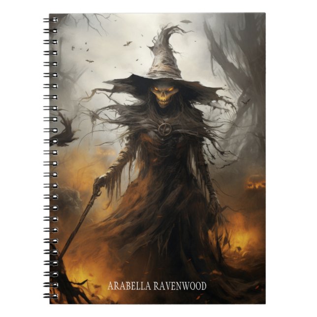 Cuaderno Espeluznante, gótico y aterrador horror de Hallowe (Frente)