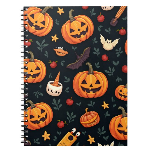 Cuaderno espeluznante portátil de Halloween: perfecto para  (Frente)