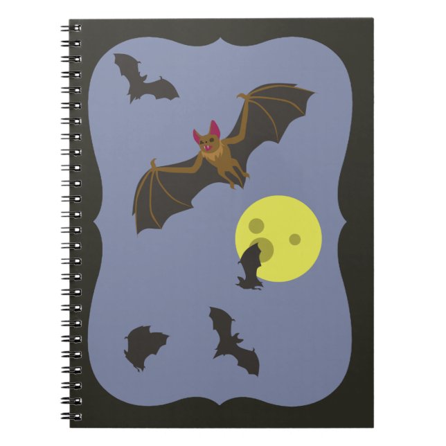 Cuaderno Espeluznantes murciélagos de Halloween (Frente)