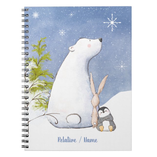 Cuaderno Esperando el bloc de notas de Santa Navidades (Frente)