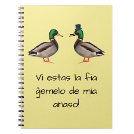 Cuaderno Esperanto: ¡Anaso de la fiĝemelo de mia de los