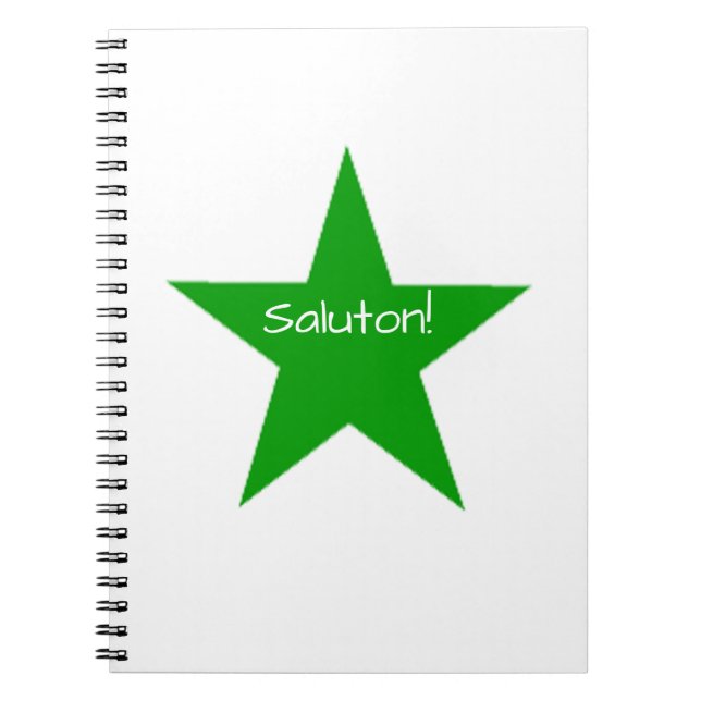 Cuaderno Esperanto: Saluton (Frente)