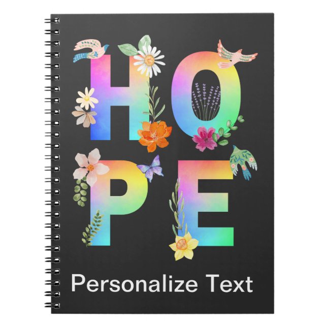 Cuaderno Esperanza Inspiradora artística positiva motivacio (Frente)