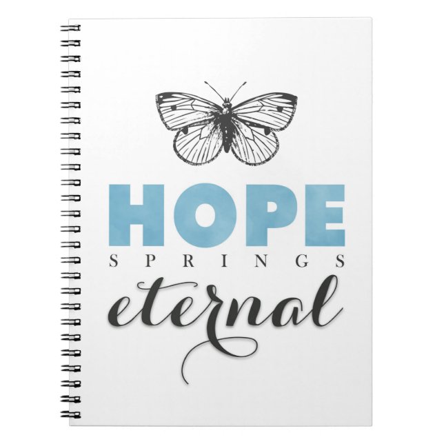 Cuaderno Esperanza Inspiradora suave avanza la mariposa ete (Frente)