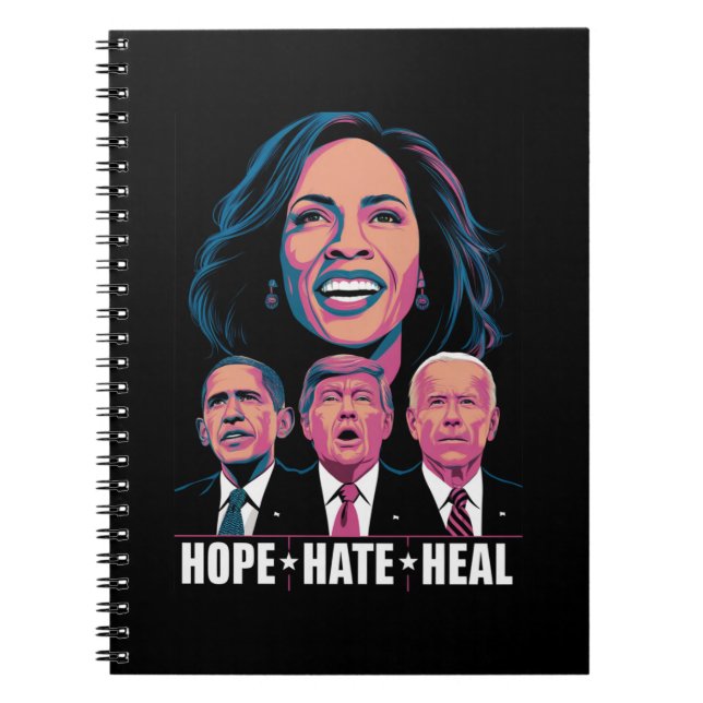 Cuaderno Esperanza Odio Sanar Elevar Kamala 2024 (Frente)