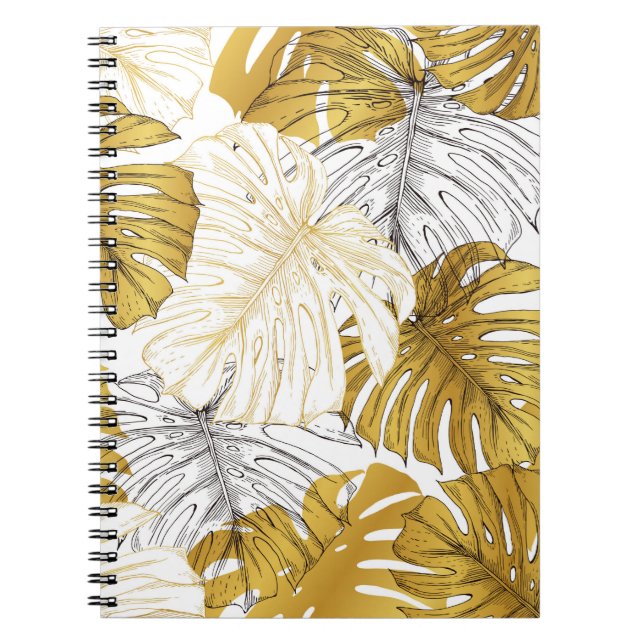 Cuaderno Espesos de una planta de monstera. Imagen de golde (Frente)