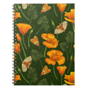 Cuaderno Espías y polillas de California en verde oscuro