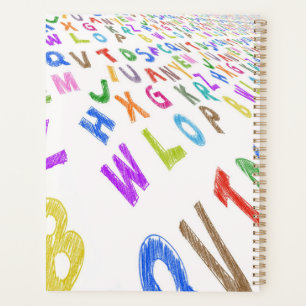 Cuaderno espiral 8.5x11 - Alfabeto educativo